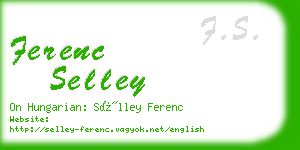 ferenc selley business card